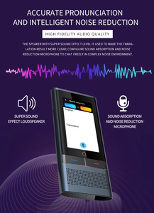 Z6 <span class=keywords><strong>3</strong></span>.1นิ้ว IPS Screen Ai Voice translator Device 117ภาษา4G ซิมการ์ดอินเทอร์<span class=keywords><strong>เน็ต</strong></span>8G บันทึกความจำอัจฉริยะแปล - Product Image 4