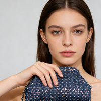 Nouveau Sac de Soirée de Luxe en Jean à Paillettes Design 2026 – Pochette Premium pour Femme