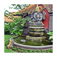 Statue de sculpture en marbre Ganesh de grande taille, décorative pour jardin extérieur, design moderne fait à la main, fabricant direct