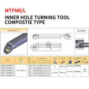 Petites pièces CNC tour évider outil de tournage HSS matériel pour <span class=keywords><strong>bois</strong></span> insérer carbure S16Q MTFNR16 - Product Image 4