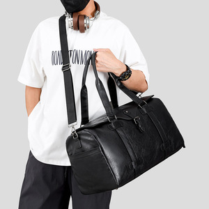 Bolso de Mano de PU para Hombre, con Compartimento para Zapatos, Separación entre Seco y Húmedo, Gran Capacidad, para Gimnasio y Viajes, Portátil - Product Image 1