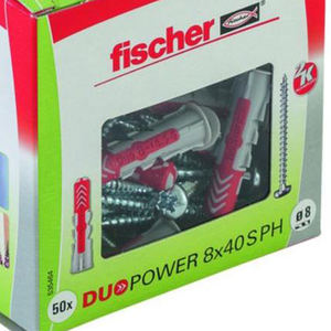 สีเทาอ่อน/แดง, 50 ชิ้น, พร้อมสกรู Duebel DUOPOWER 8x40 S PH LD (94691387597) - Product Image 3