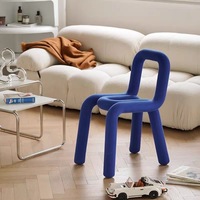 Fauteuil de vanité en cachemire, chaise de loisirs moderne, design audacieux et coloré, mobilier de luxe pour salon