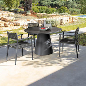 Silla de Comedor para Exteriores, <span class=keywords><strong>Mesa</strong></span> Rectangular Sin Vidrio, Muebles de Patio, Silla de Mimbre, Junto a la Piscina - Product Image 5