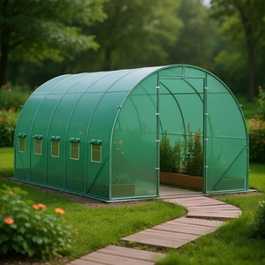 Serre tunnel de jardin 19.36x9.68x7.4ft avec structure en acier galvanisé et couverture en PE - Product Image 2