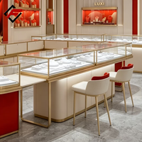 Vitrine de présentation de bijoux et présentoir à bijoux avec vitrine en verre et éclairage LED