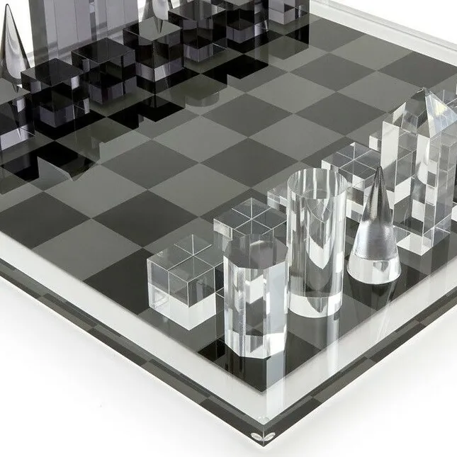 High transparent acrylic chess demo board wholesale price magnetic chess board acrylic clear for display