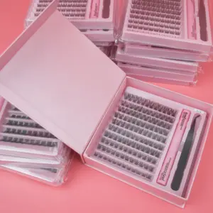 Cluster Lashes 30D 8-18mm DIY Eyelash Extension D Curl Individual Lashes Mixed Tray Faux Mink Lash Clusters Extensions