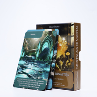 Cartes de tarot et d'oracle imprimées sur mesure en CMYK et PMS, 100 % papier, avec taille et logo personnalisés, emballage en boîte cadeau/boîte métallique