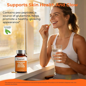 Cápsulas de alta calidad de marca privada con cúrcuma, curcumina, proteína de guisante, pimienta negra y extracto de té verde que favorecen la salud de la piel. - Product Image 4