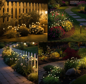 Lampes solaires d'extérieur étanches, décor de jardin en forme de lucioles pour cour féerique, lampe solaire LED étanche IP65 pour extérieur - Product Image 2
