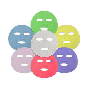 Masque facial en tissu <span class=keywords><strong>microfibre</strong></span> super doux de couleur chair, de type macaron coréen lyophilisé, Y125, matière de support pour masque facial - Product Image 1