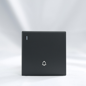 Interruptor de <span class=keywords><strong>timbre</strong></span> de pared de 1 botón, 250V 10A, negro, de 1 canal, a bajo <span class=keywords><strong>precio</strong></span> - Product Image 3