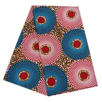 Tela de cera de imitación africana, tejido estampado de doble cara con patrón geométrico africano, ropa de moda africana