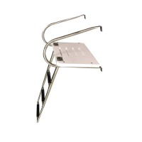 Approvisionnement direct usine : Échelle de bain télescopique sous pont en acier inoxydable 304 avec plateforme de bain 2 et 3 marches – Accessoires marins
