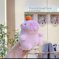 Porte-clés en peluche Capybara souffleur de bulles avec son, décoration de voiture, pendentif mignon unisexe, rembourrage en coton PP, à partir de 14 ans