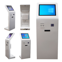 Dispensador de Tarjetas RFID OEM con Pantalla Táctil, Kioscos de Impresión Térmica de Tickets, Kioscos de Pago de Autoservicio para Hospitales, Bancos y Bibliotecas