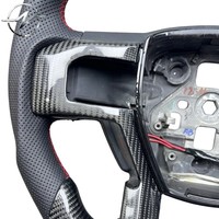 Volant sport à 3 branches en fibre de carbone léger et antidérapant avec fonction de chauffage personnalisée pour Ford F150 Raptor