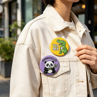 Badges personnalisés à faible minimum de commande, en métal, avec logo, accessoires métalliques vierges bon marché, 25 mm, créez votre propre badge.