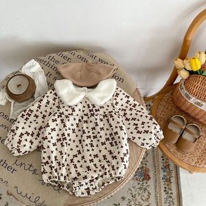 Engepapa Tutina Invernale da Neonato in Velluto Stampato Body a Maniche Lunghe Abbigliamento alla Moda per Bambina - Product Image 1