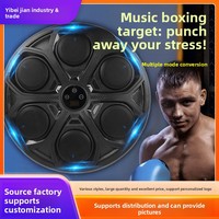 Machine de boxe musicale intelligente pour usage domestique, cible électronique de réaction pour adultes et enfants, hauteur réglable, cible murale, entraînement Sanda