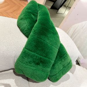 مخصص الشتاء كاتم الصوت الحيوان الفراء الرقبة دفئا ريكس الحقيقي الفراء أرنب وشاح للنساء تخصيص الفراء الحقيقي اكسسوارات الفراء - Product Image 5