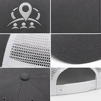 Gorra Snapback de Malla con Parte Trasera de Malla y Parte Delantera de Algodón, Transpirable, con Costuras Reforzadas, para Exteriores, con Bajo MOQ y Muestreo Rápido para Compradores de Merchandising de Eventos, con Parche Personalizado