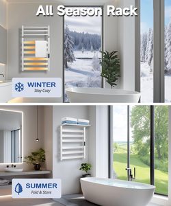 <span class=keywords><strong>Toallero</strong></span> Eléctrico Inteligente de Lujo con Acabado Níquel Cepillado, WiFi, Plegable, Impermeable, Control <span class=keywords><strong>por</strong></span> Aplicación, Moderno, para Baño - Product Image 5