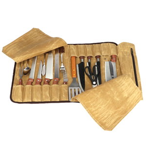 กระเป๋าเก็บมีดผ้าใบแบบม้วนสำหรับ<span class=keywords><strong>เชฟ</strong></span>เคลือบ12ช่องกระเป๋าเก็บมีดสำหรับใช้ในครัวแบบมืออาชีพ - Product Image 1