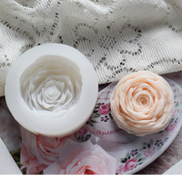 DIY Home Decoration 3D Large Silicone Rose Bougie Moule Savon Moule Gâteau Moule