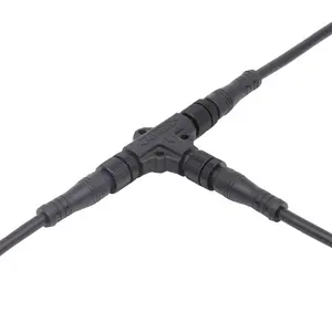 M12 Metal Male Female Plug Unplug T Type Waterproof Connector 2 3 Pin