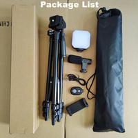 Kit Vlogging In Offerta Speciale per Youtube e TikTok per Vlogger con Treppiede per Smartphone IOS, Microfono, Luce LED e Set per Live Stream