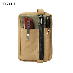 Nouvelle pochette <span class=keywords><strong>de</strong></span> <span class=keywords><strong>rangement</strong></span> EDC transfrontalière multifonctionnelle tactique en tissu zippé, porte-monnaie portable, porte-cartes, outil EDC extérieur - Product Image 1