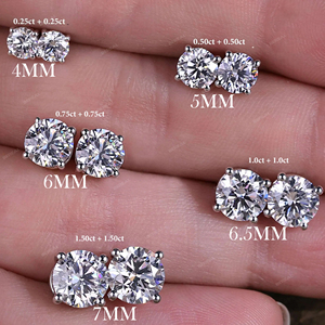 IGI chứng nhận vvs phòng thí nghiệm phát triển bông tai kim cương tùy chỉnh 18K Vàng Vòng phòng thí nghiệm tạo ra bông tai kim cương đồ trang sức tốt người đàn ông Phụ nữ - Product Image 2