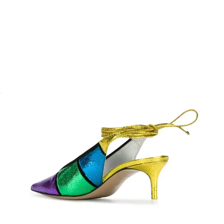Zapatos de tacón bajo para mujer, Sandalias de tacón bajo a la moda, con cordones, 2020