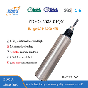 BOQU ZDYG-2088-01 tanaman pengobatan saluran air pabrik Online industri FTU NTU MLSS <span class=keywords><strong>Sensor</strong></span> penyelidik elektroda - Product Image 5