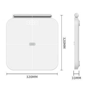 Báscula de Baño Inteligente Inalámbrica con 8 Electrodos, Medición para Adultos, Analizador de Composición Corporal, Pantalla LCD Digital, IMC, Fabricada en Vidrio - Product Image 4