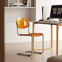 Vente à chaud de chaises de loisirs modernes, élégantes et classiques, pieds en acier inoxydable à cadre chromé en métal durable pour meubles de maison