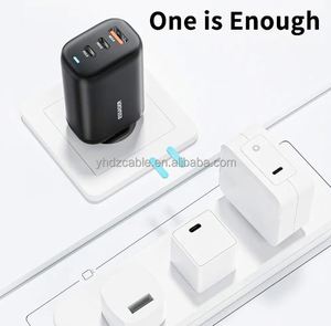 Factory Wholesale 65W Power <b>Adapter</b> <b>EU</b> US <b>Plug</b> 3 Ports QC 3.0 Type-C PD Mobile Phone Travel Chargers - Product Image 3
