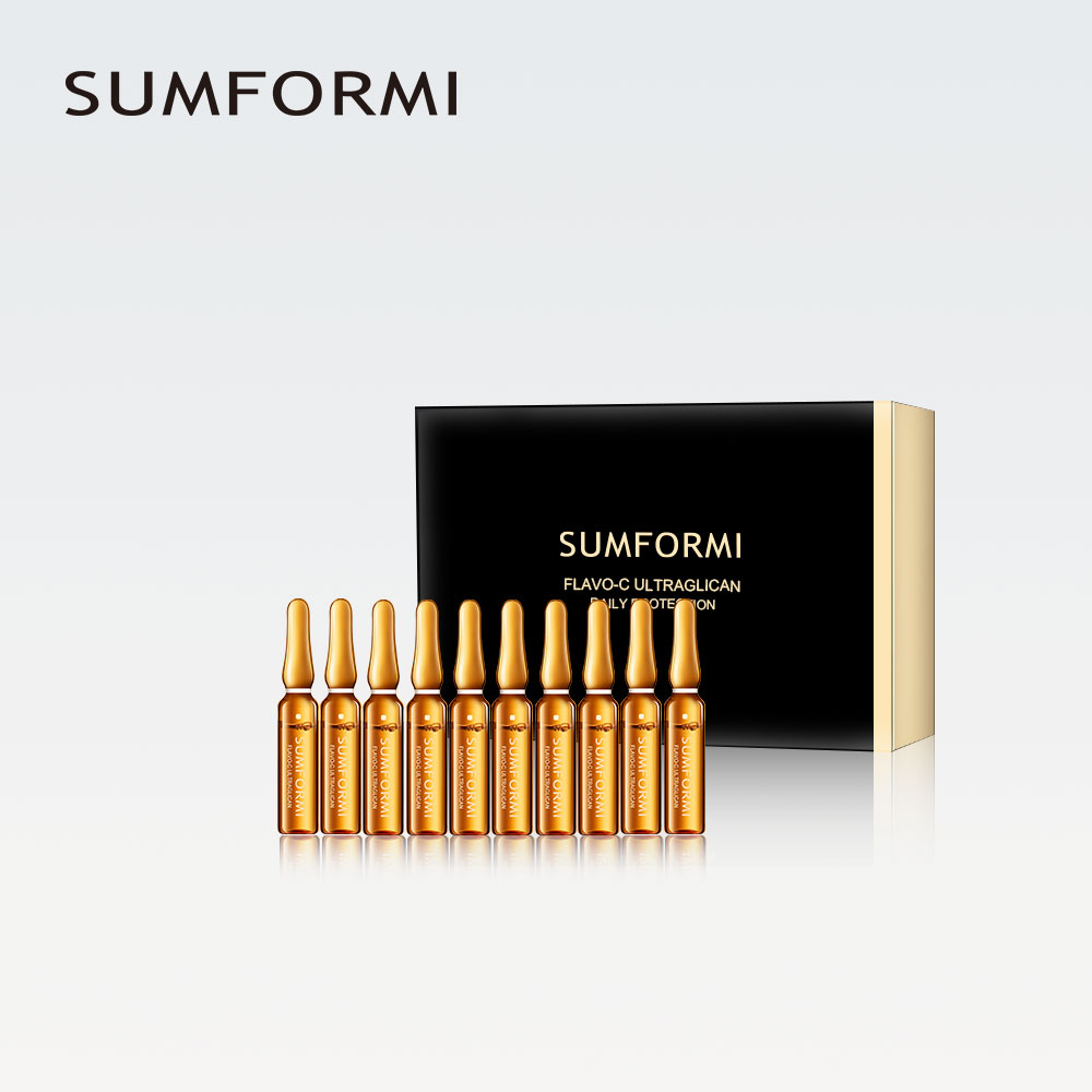 Sumformi Oem Private Label Natural Whitening Vitamin c 24k Gold Glow Ampoule Serum