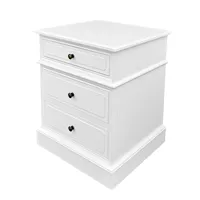 Table de chevet moderne avec 3 tiroirs, armoire de chevet adaptée aux appartements, table d'appoint assemblée avec rangement