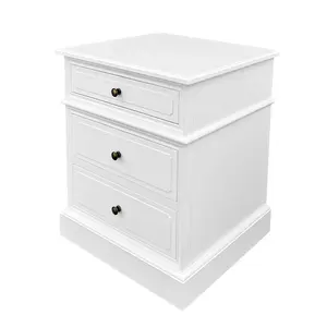 โต๊ะข้างเตียงทันสมัยพร้อมลิ้นชัก 3 ชั้น เหมาะสำหรับอพาร์ทเมนต์ ประกอบเองได้ พร้อมที่เก็บของ - Product Image 5