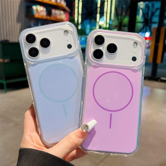 Hot Design Original Colors Magnetic Mobile Phone Cases for iphone 18 17 Pro Max Air 16 Pro Drop PC Nano Resistant clear Ring