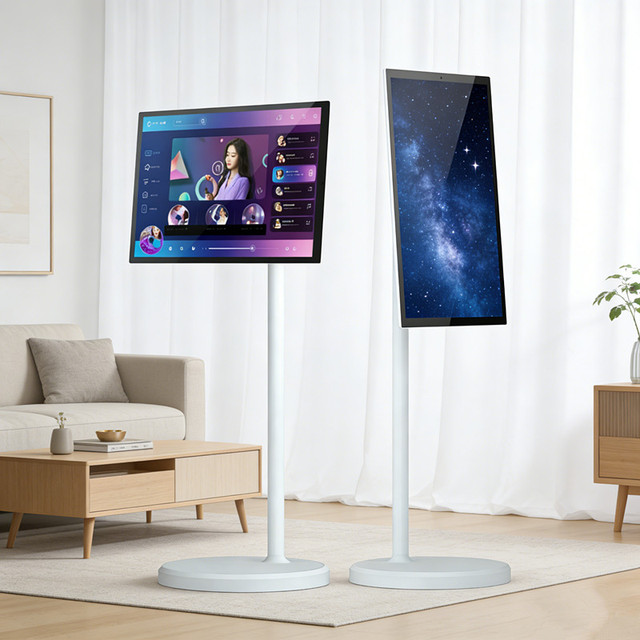 Smart Portable TV 27 Inch Standby Me LED Touchscreen Interactive Display Monitor Wireless Rollable Tablet TV on Wheels