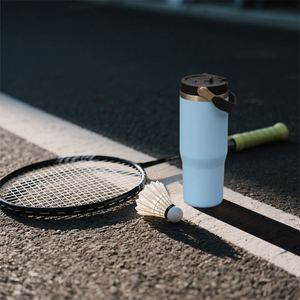 30oz Stainless Steel Vacuum Insulated Thermos Cup for Car Use <b>Large</b> Capacity Portable <b>Gift</b> Cup with Handle - Product Image 4