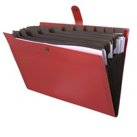 Carpeta de Archivos para Oficina, Gran Capacidad, 5/8/12 Compartimentos, Estilo Vintage, PP Grueso, para Documentos, Estudiantes y Negocios