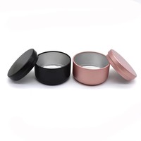Großhandel Aluminium Kerzendose Bunte Runde Dekorative Aluminium Metall Kosmetikglas Behälter Mit Druckdeckeln