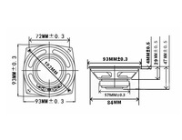 (35-041) Haut-parleur d'ordinateur large bande 3,5 pouces 91 mm 20W/30W 4/8 Ohm, cône en papier, suspension en tissu, portable, haute sensibilité, en fer