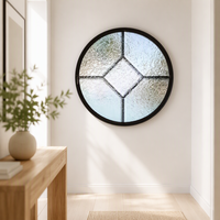 Fenêtre ronde fixe personnalisée DEMEA |   Fenêtre Circulaire Décorative avec Verre Artistique pour Villas, Hôtels et Projets Résidentiels