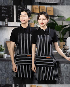 Grembiule da Cucina Personalizzato con Raffreddamento Senza Maniche in Poliestere Design a Righe Nere per BBQ - Product Image 5